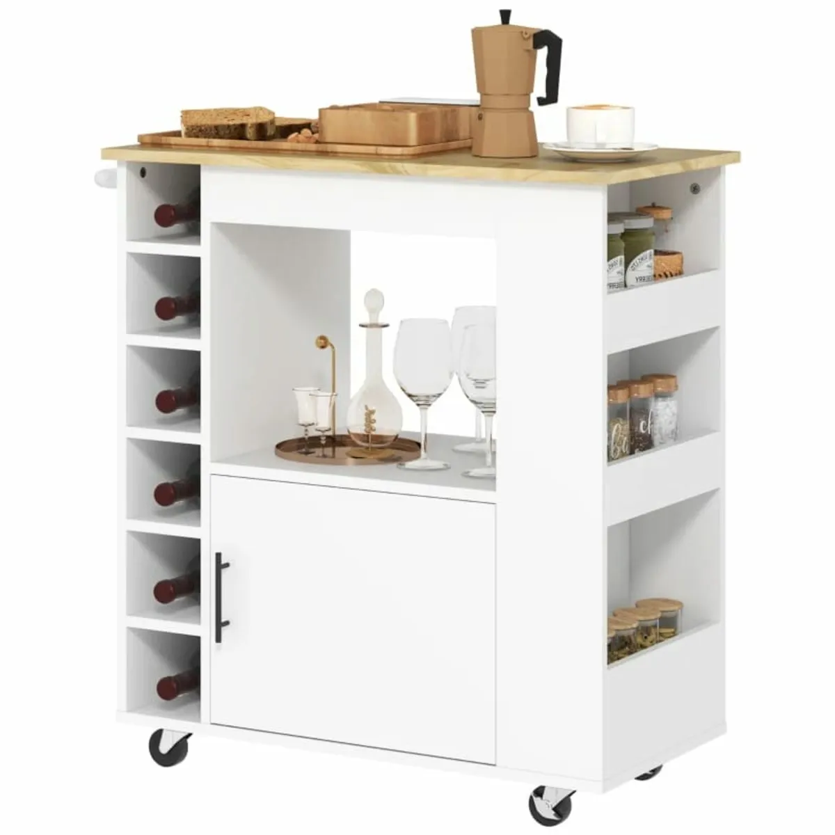 Kitchen trolley, rolling kitchen island, kitchen t - Image 4