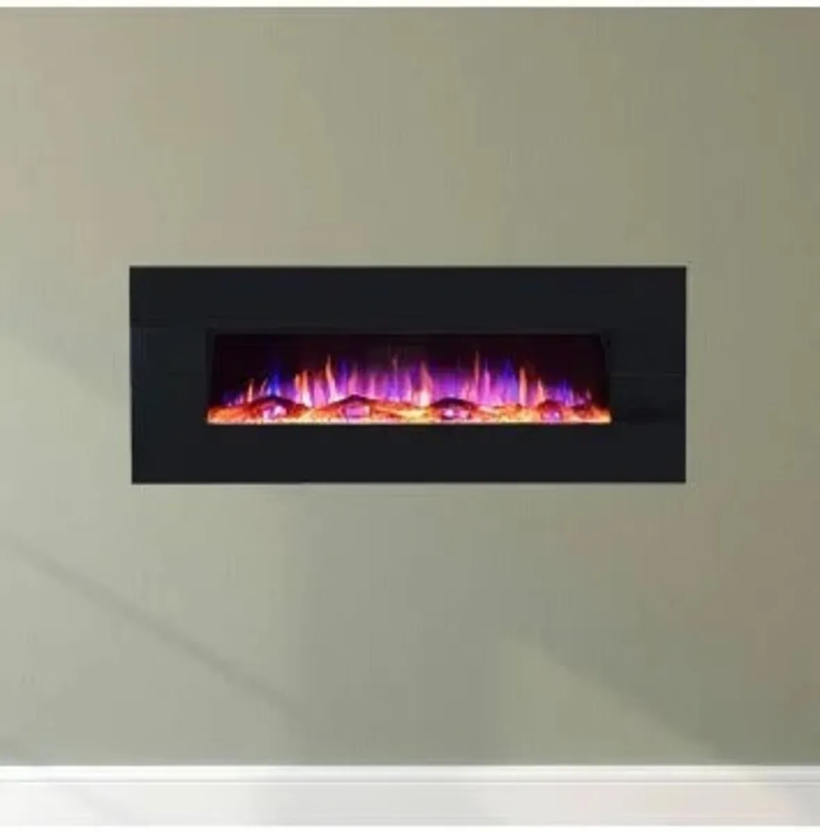 Wall mounted Zara 50” electric fire - Image 1