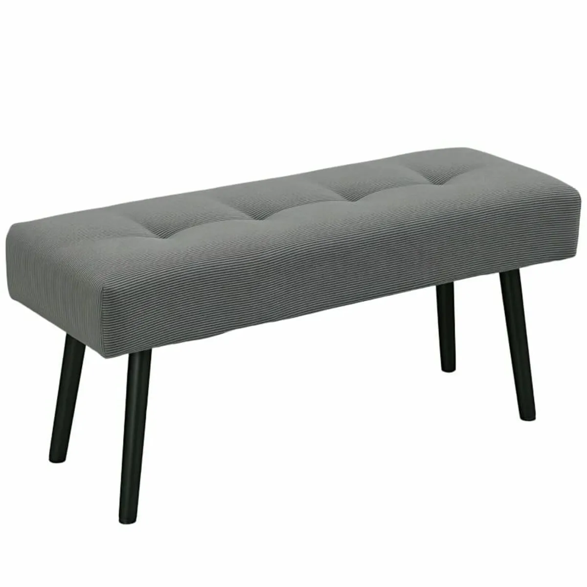 Upholstered Bench with Cord Cover, Bed Bench with - Image 1