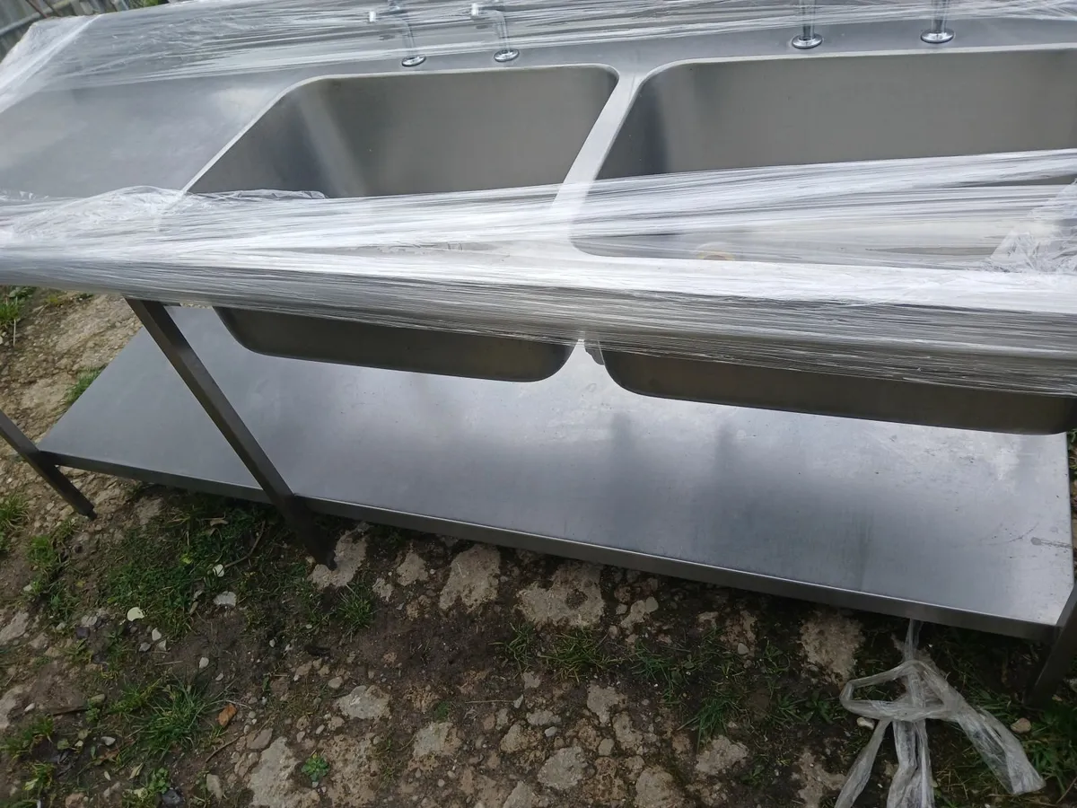 Staneless steel cabbinet double sink unit - Image 3