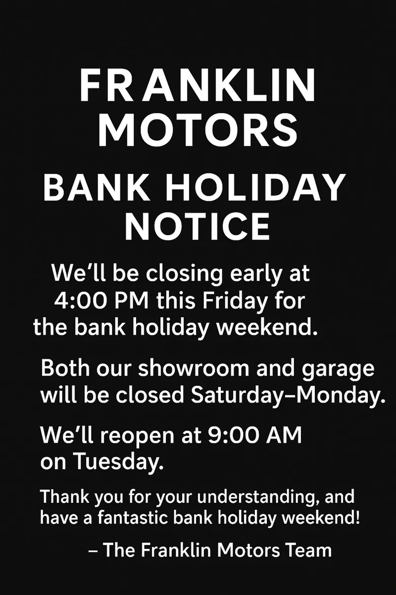 we will be closed this Saturday