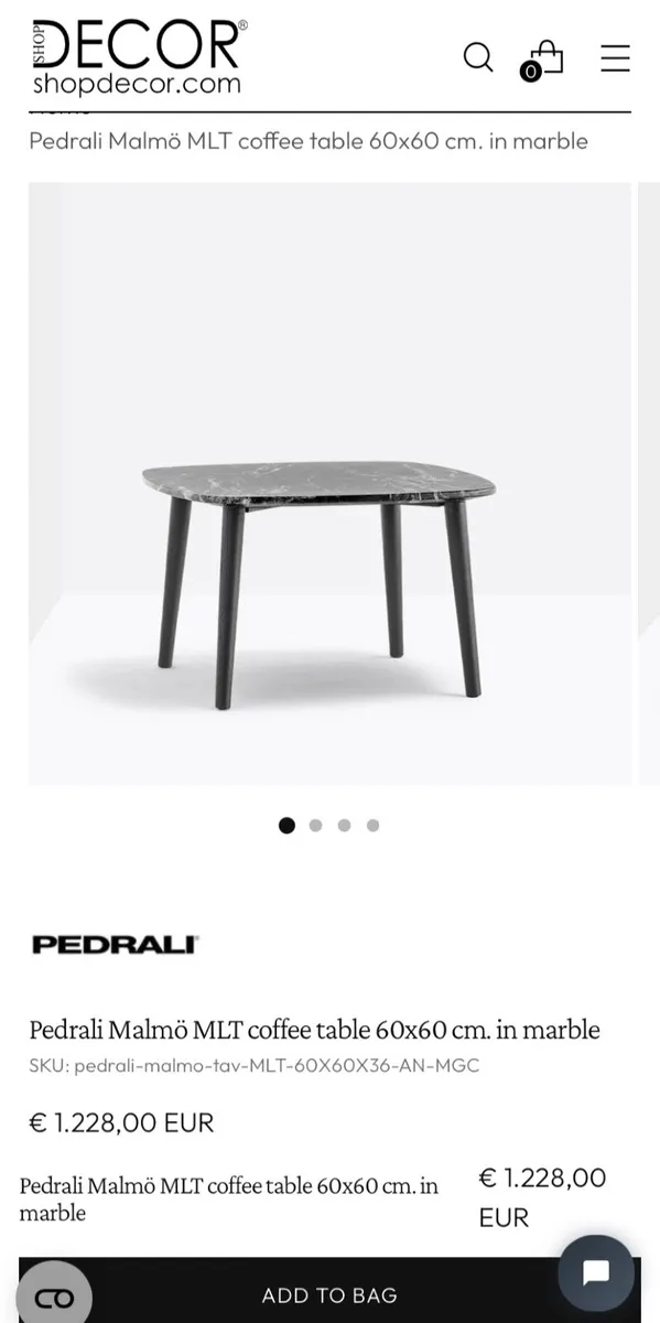 Pedrali Marble Side Table - Image 2