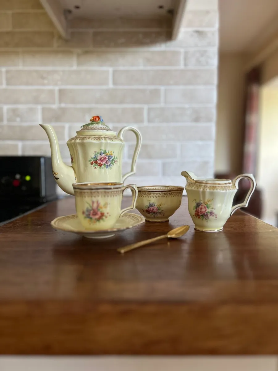 Antique Staffordshire Fine Bone China Tea Set - Image 2