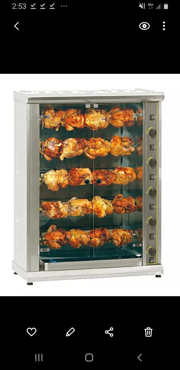 Roller grill rotissorie