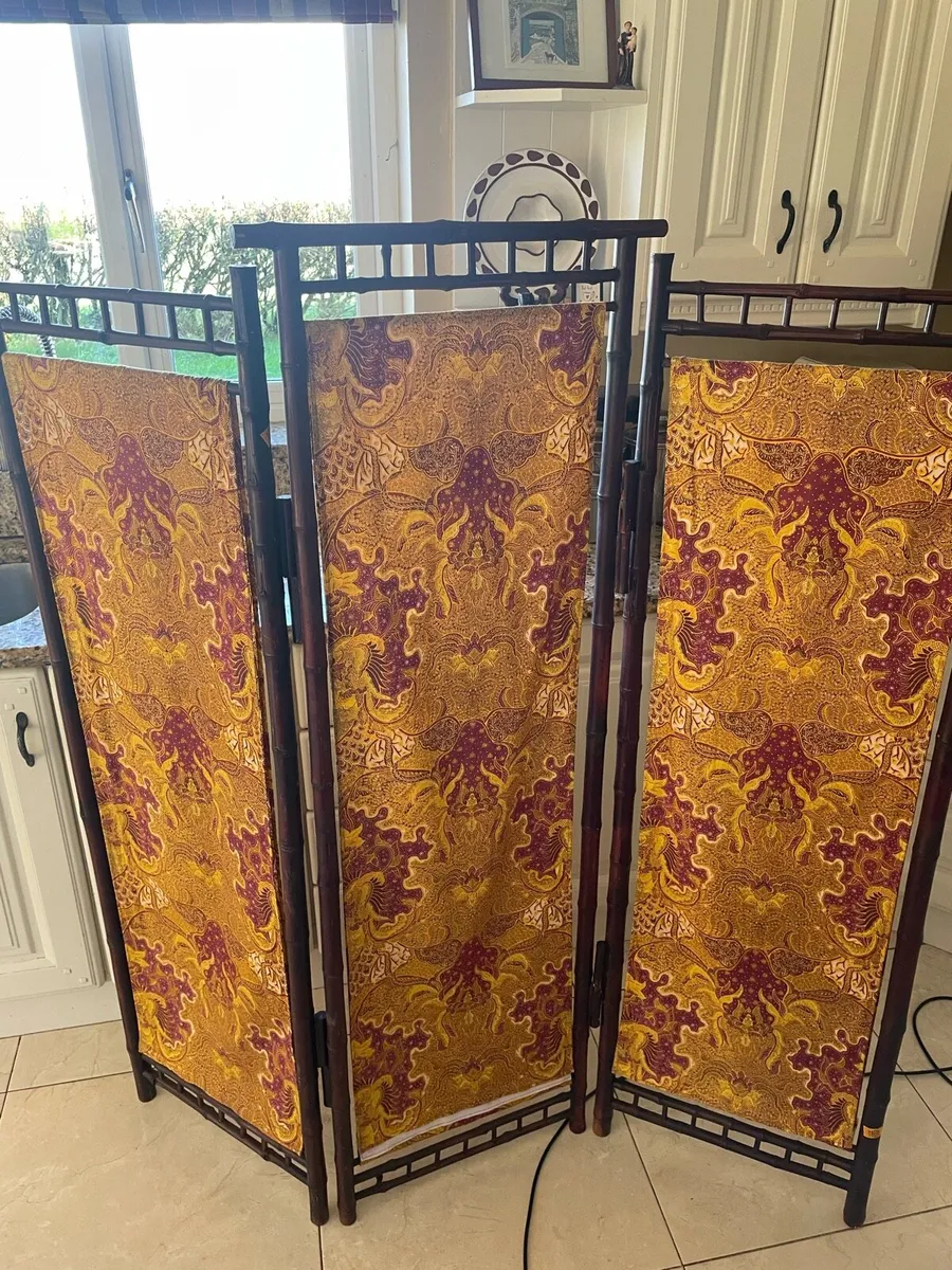 Antique bamboo screen - Image 2
