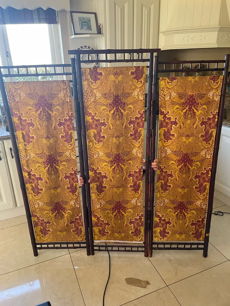 Antique bamboo screen - Image 3