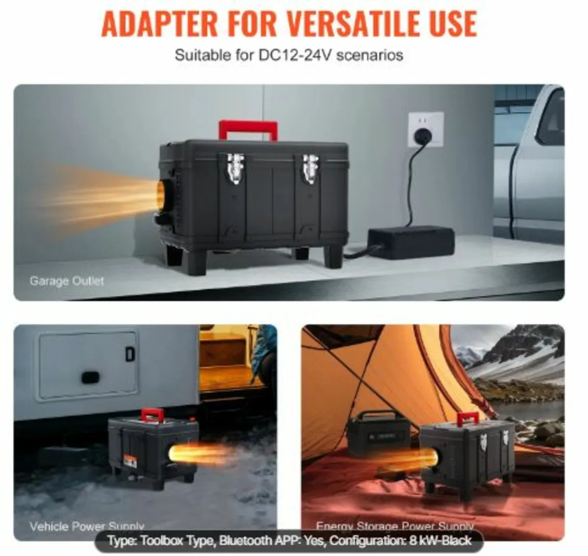 8KW Diesel Heater, 12V/24V All in One Diesel Air - Image 2