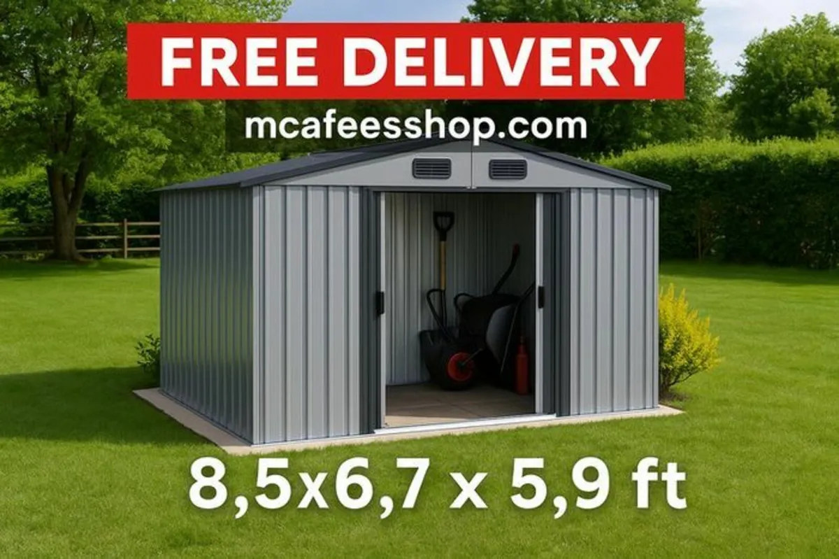 Metal Shed  8 ft 6 in x 6 ft 9 in x 5 ft 11 in - Image 2