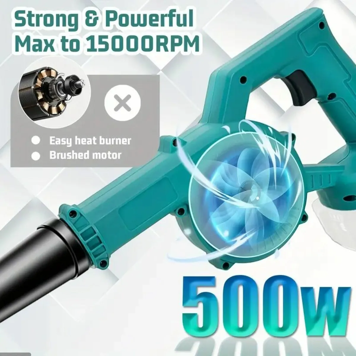 Leaf Blower Cordless with 2 Batteries 3000mAh - Image 2