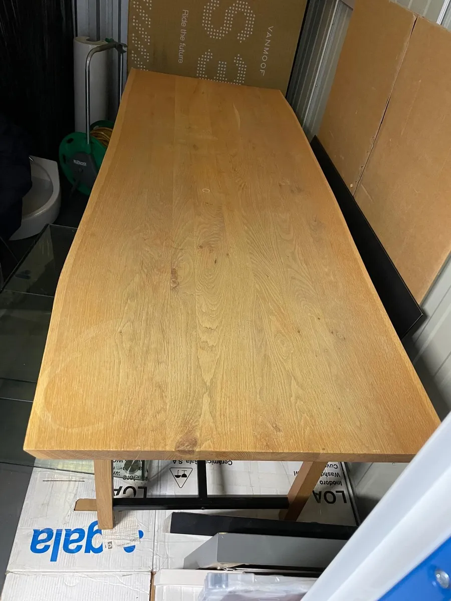 Solid Oak Dining Table - Image 1
