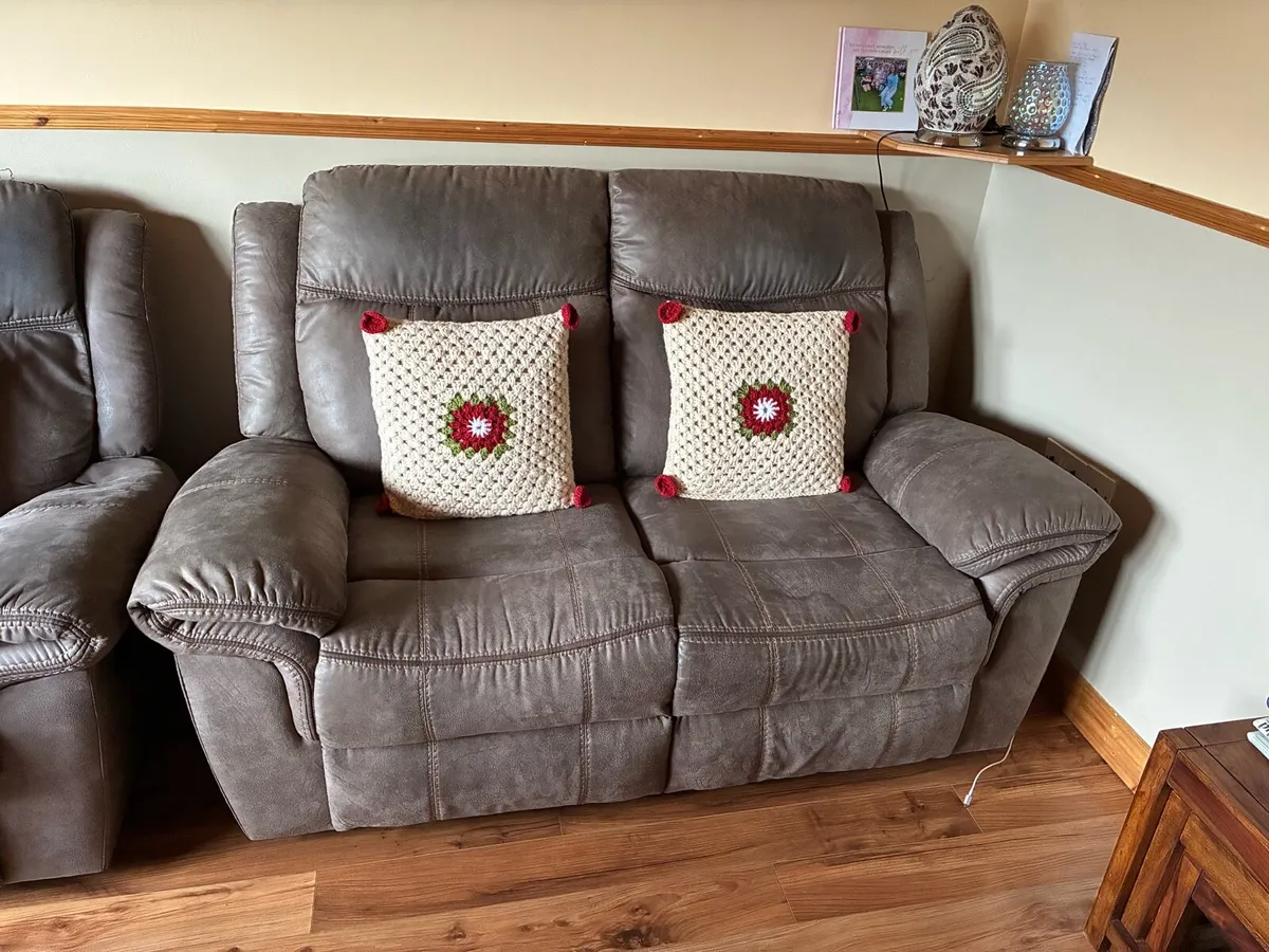 3 seater sofa and 2 seater sofa & Double bed - Image 1