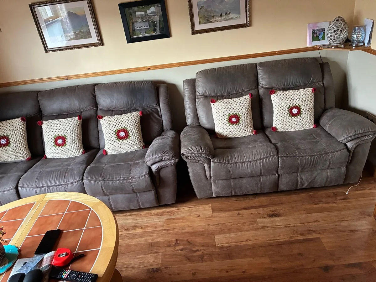 3 seater sofa and 2 seater sofa & Double bed - Image 2
