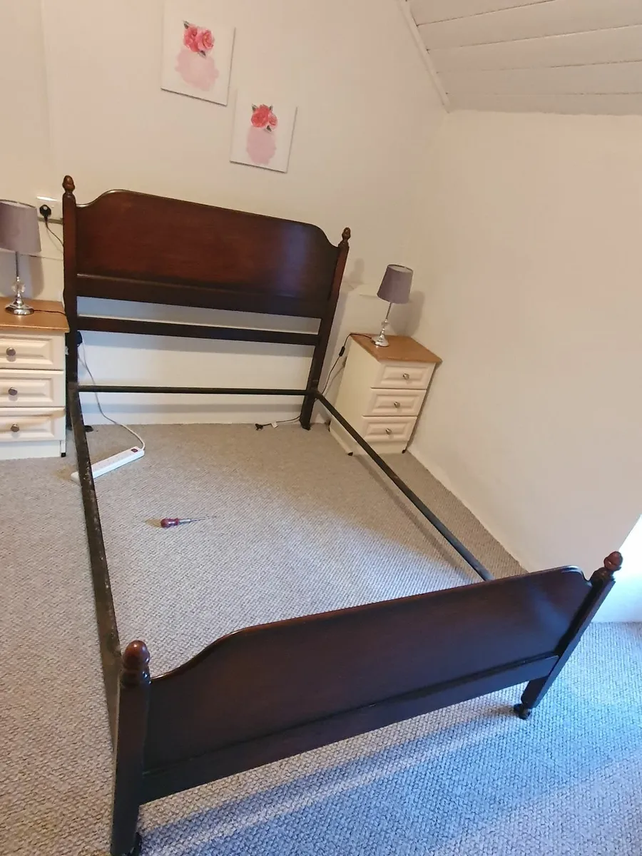 Mahogany Double Bed Frame - Image 2