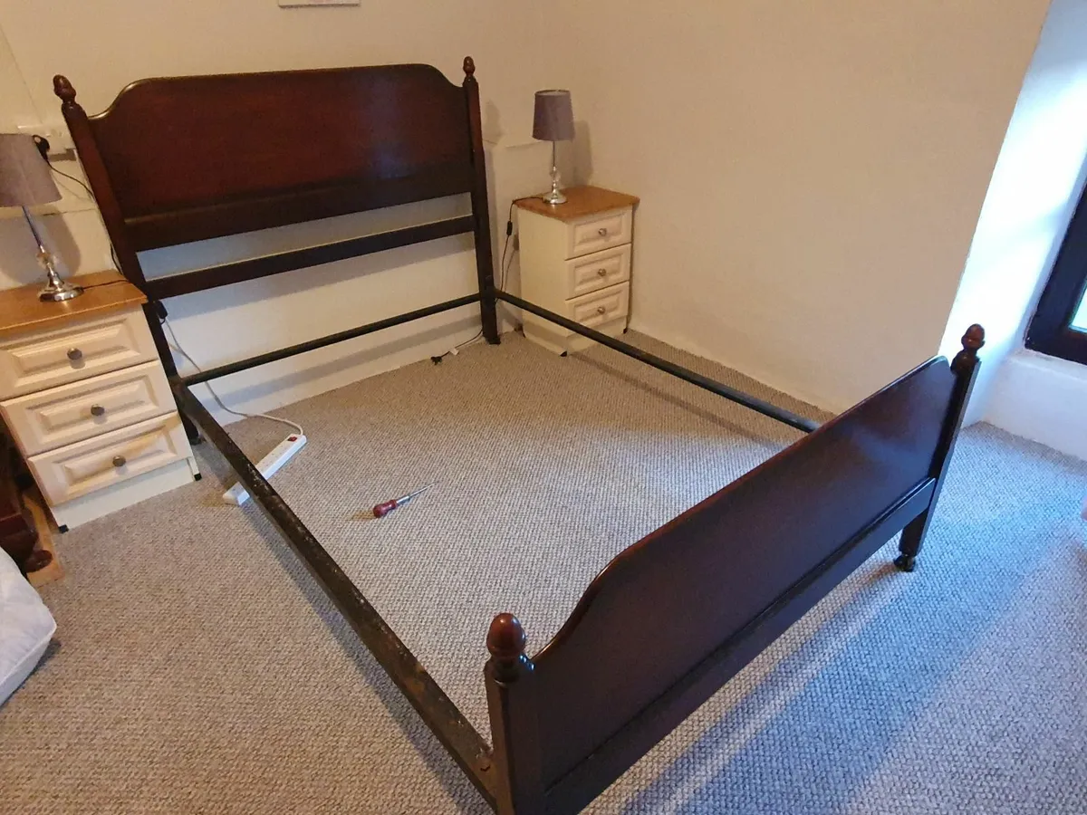 Mahogany Double Bed Frame - Image 1