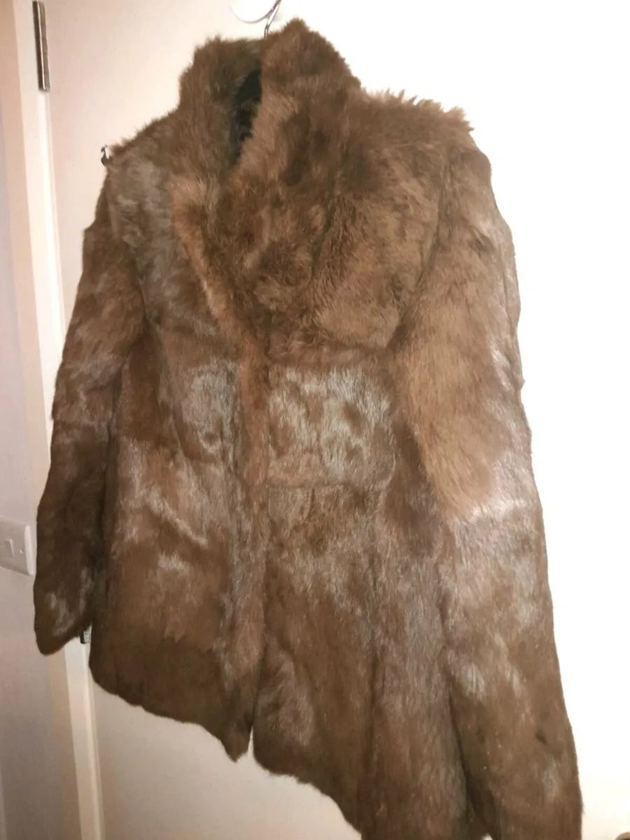 Beautiful genuine brown Coney fur coat - Image 1