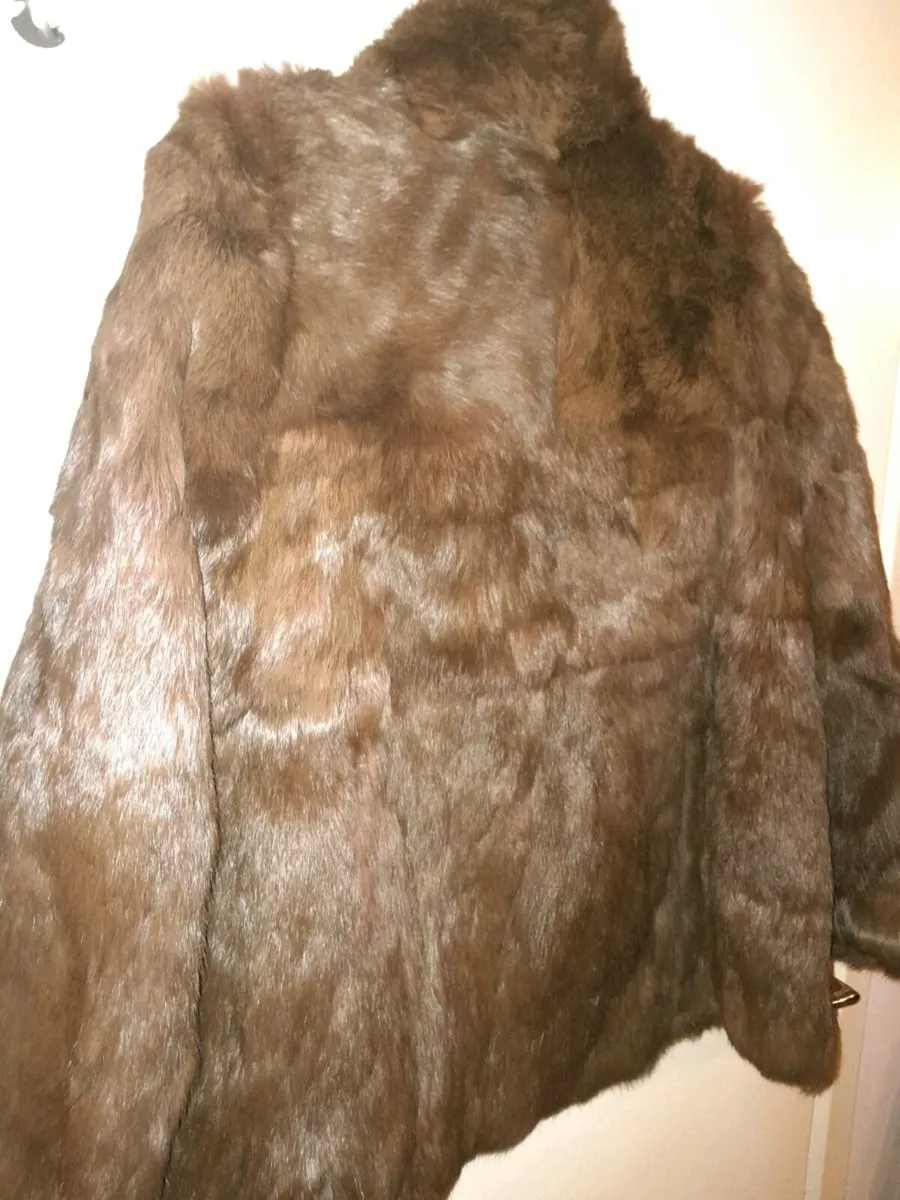 Beautiful genuine brown Coney fur coat - Image 3