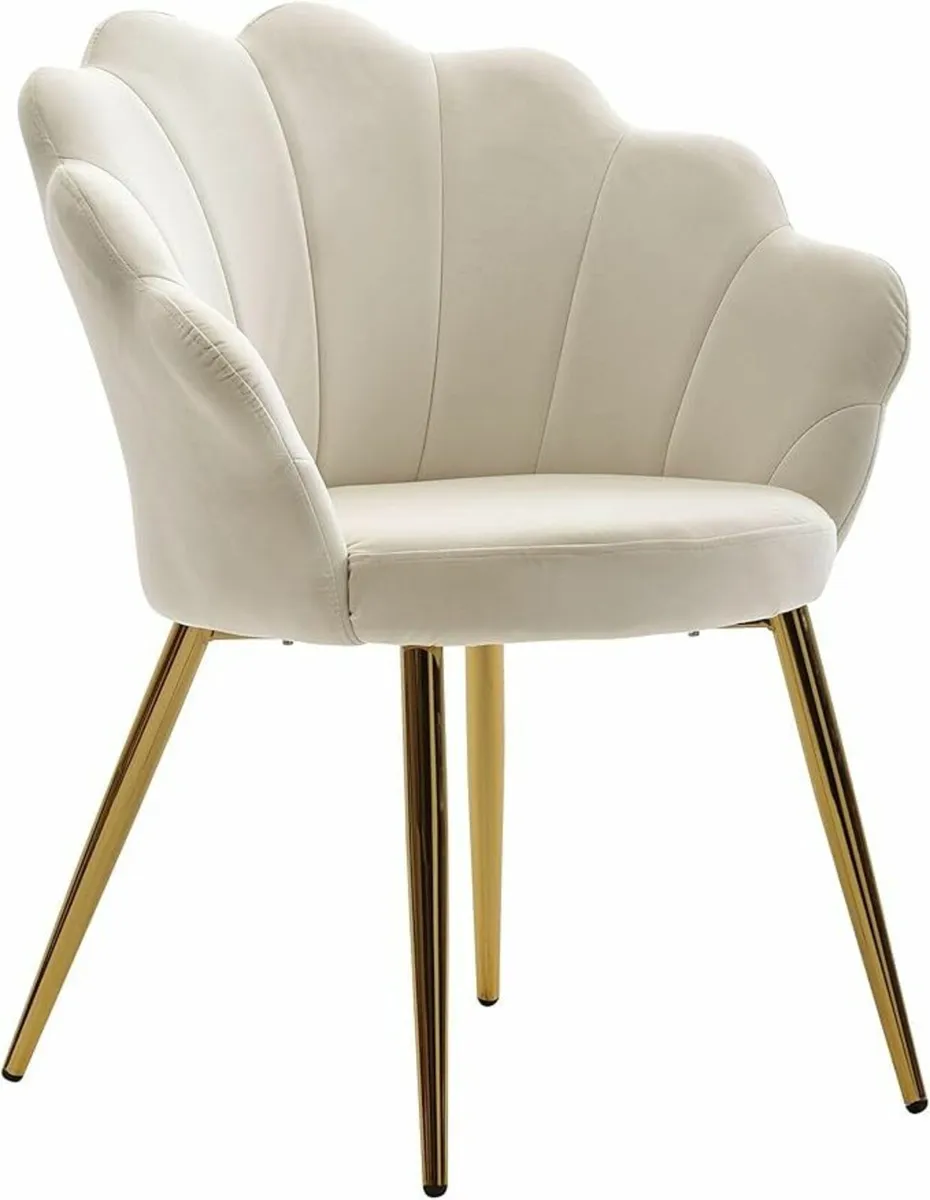 Velvet Upholstered Chair Dressing Table Chair Dini - Image 3