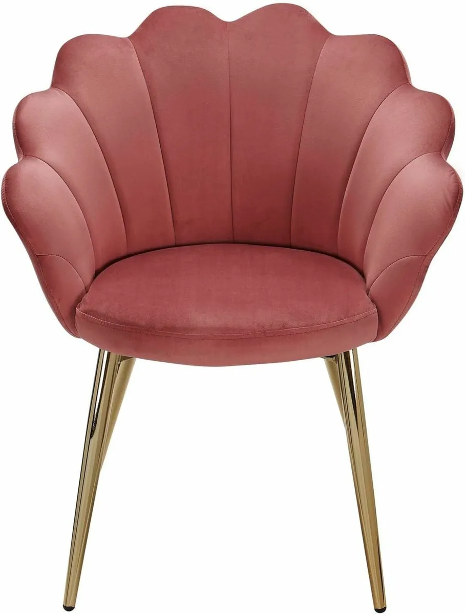 Velvet Upholstered Chair Dressing Table Chair Dini - Image 4