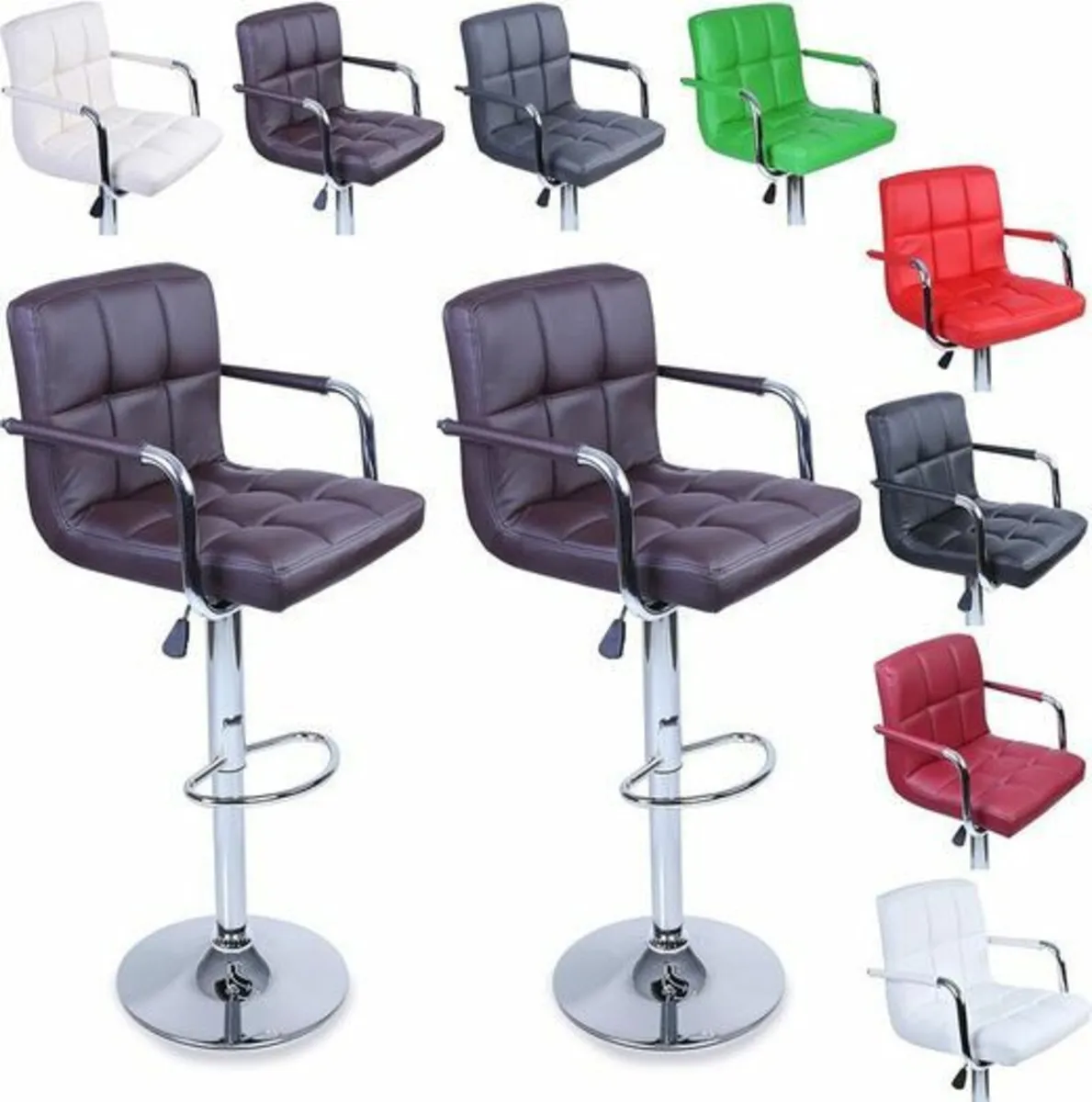 Set of 2 Bar Stools - Image 1