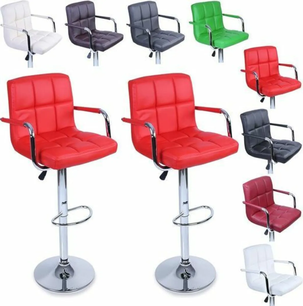 Set of 2 Bar Stools - Image 2