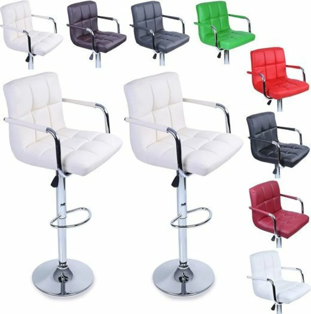 Set of 2 Bar Stools - Image 3