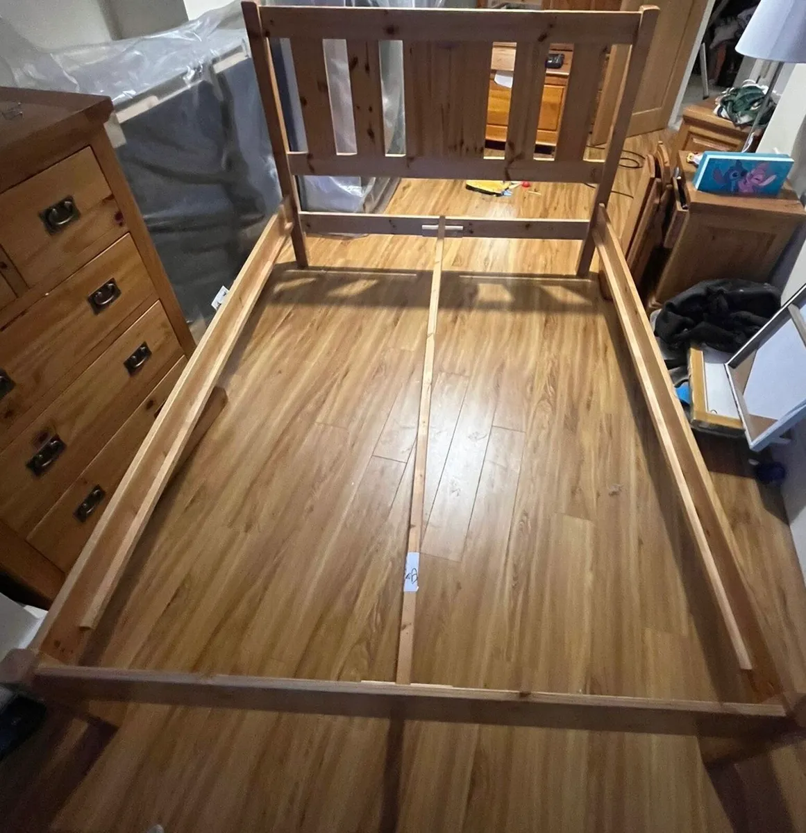 Double oak bedframe - Image 2