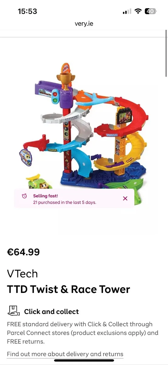 Vtech spiral  toot drivers race track - Image 3