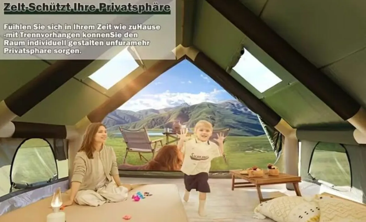 Glamping Tent 6-10 people Family Inflatable tent w - Image 4