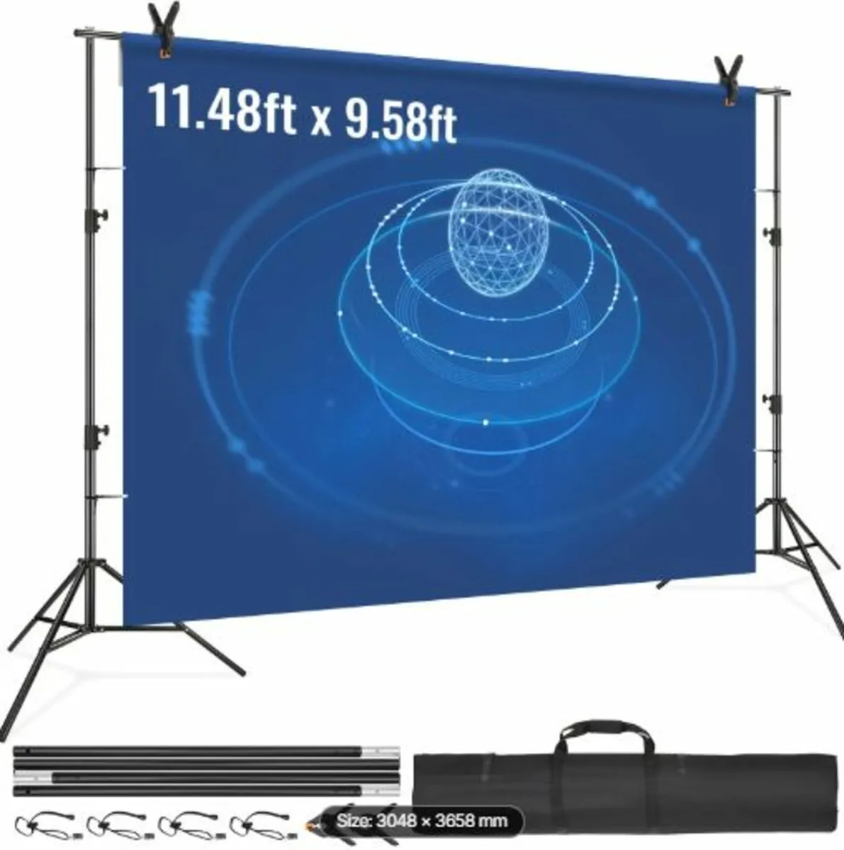 365.7 x 304.8cm Heavy Duty Backdrop Stand, Height - Image 1