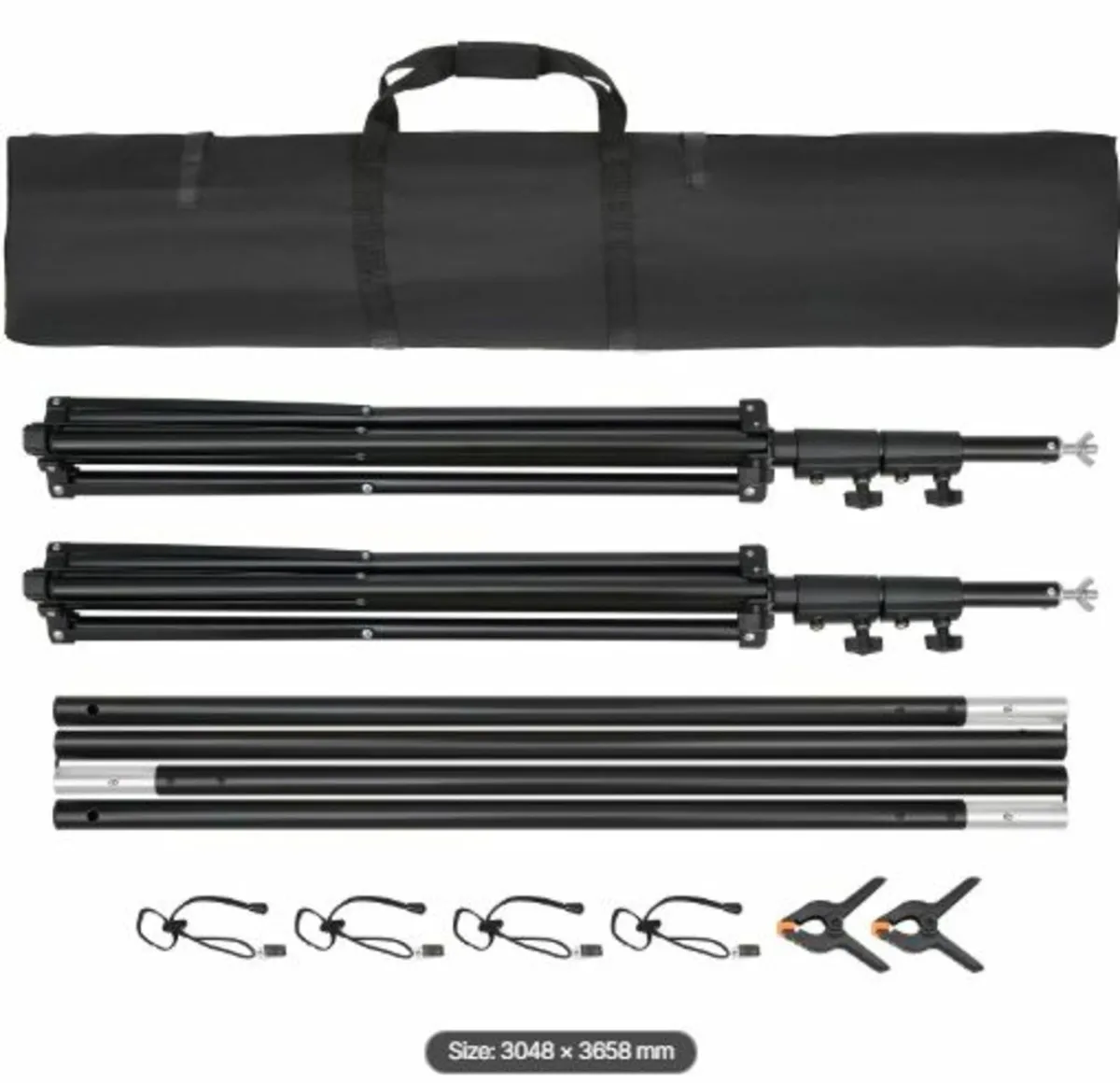365.7 x 304.8cm Heavy Duty Backdrop Stand, Height - Image 4