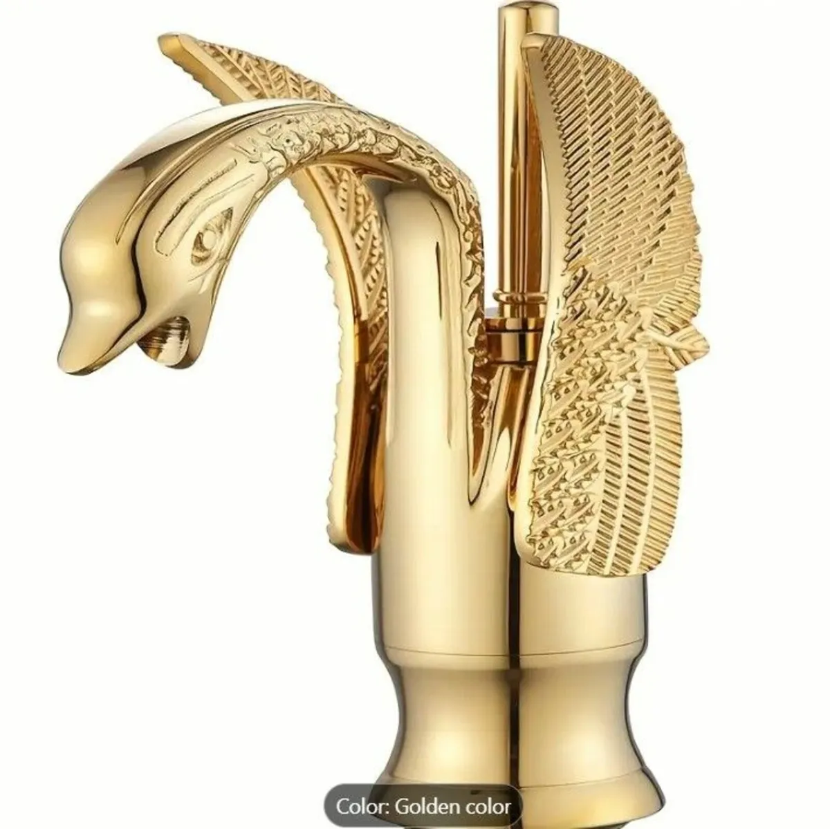Golden Swan Bathroom Faucet – Luxury  Tap Single - Image 3