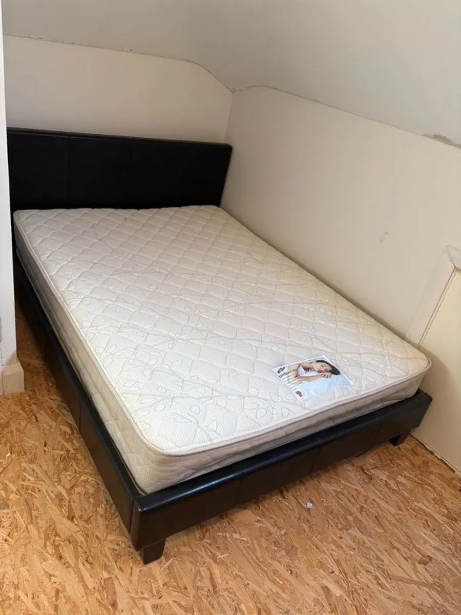Double Bed frame & Mattress - Image 1