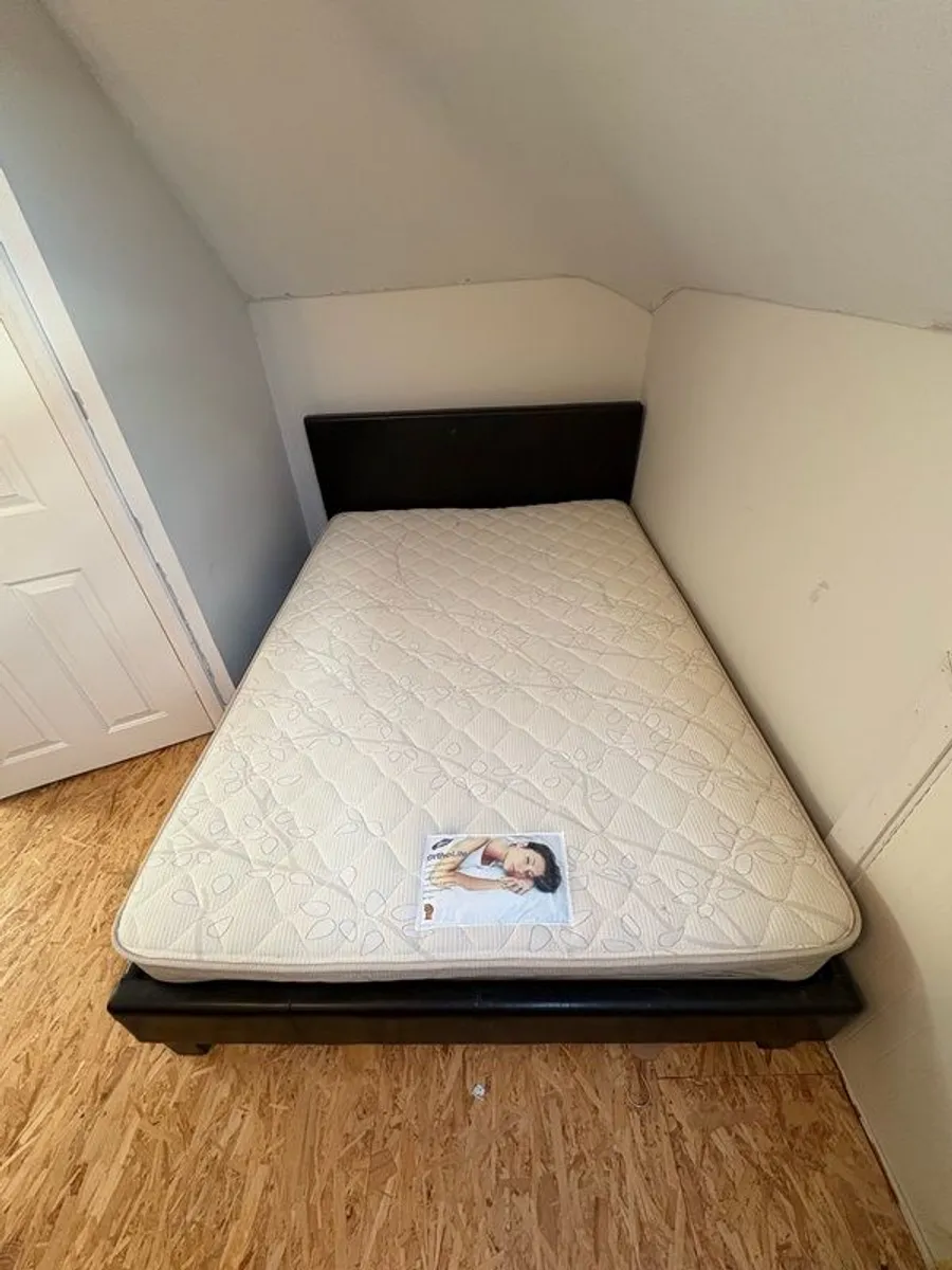 Double Bed frame & Mattress - Image 2