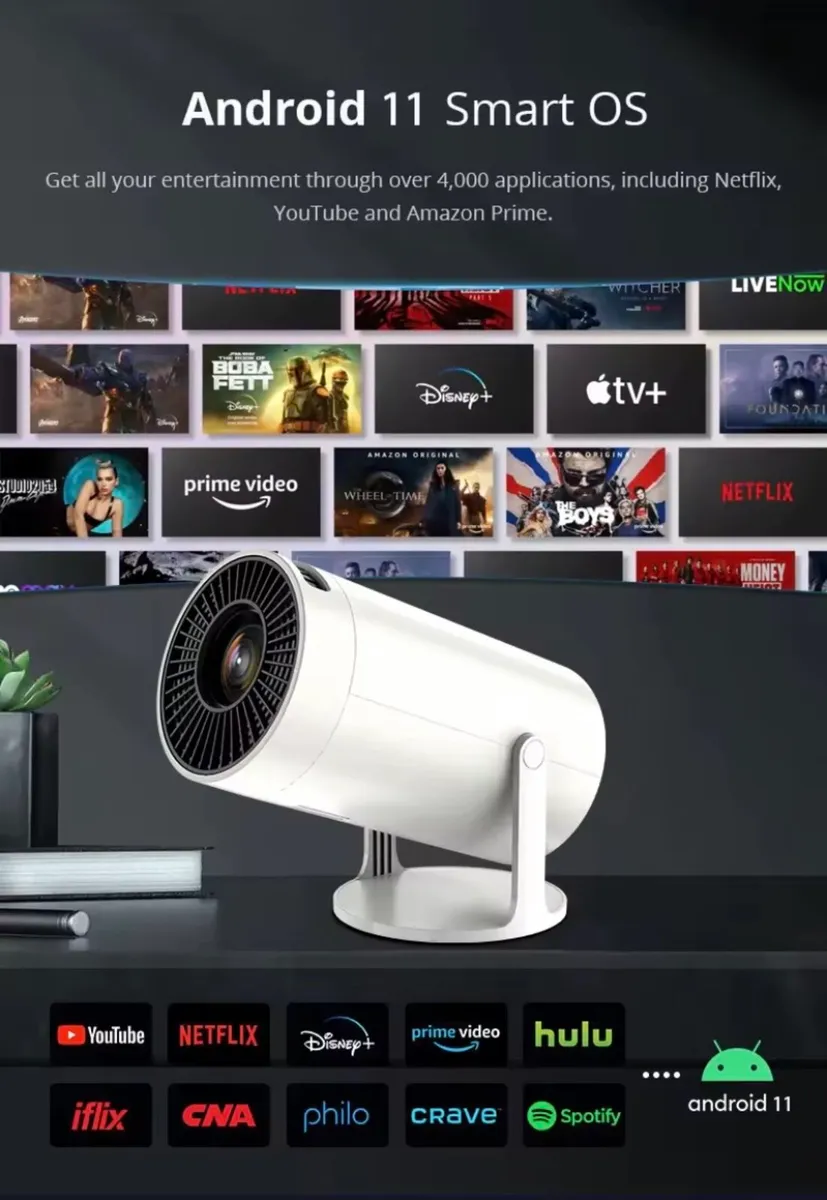 4k Smart Portable Mini Projector - Image 1