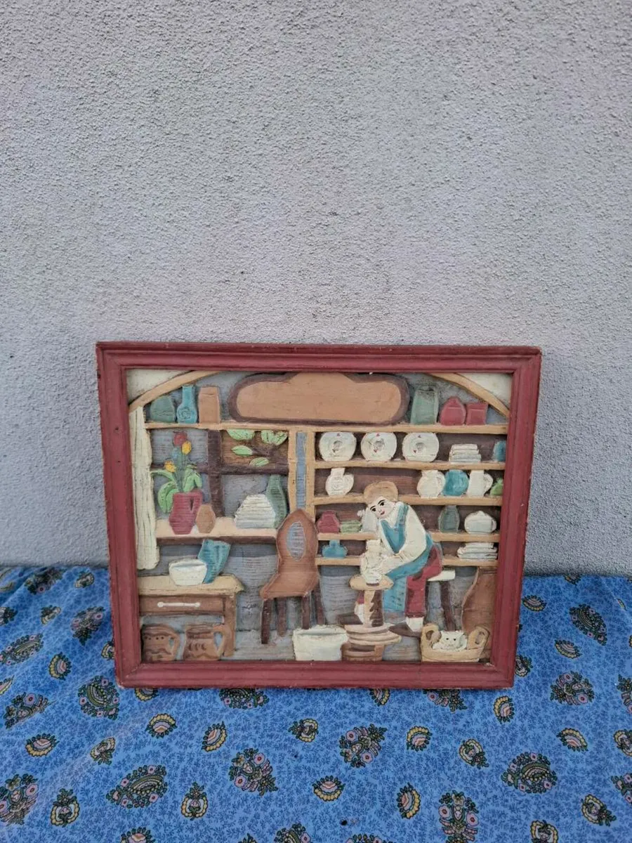 By post only sculpted wood frame - Image 1