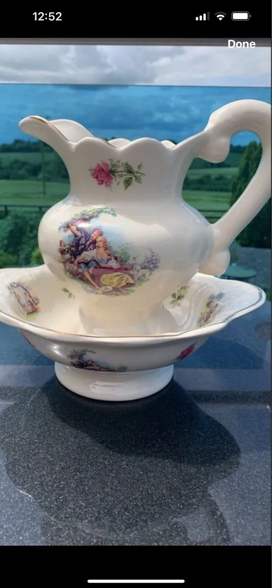 2 piece Staffordshire jug and basin - Image 2