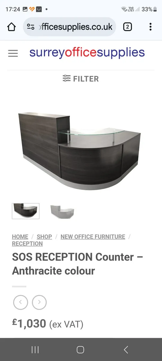 Brand new reception desk 75% off - Image 1