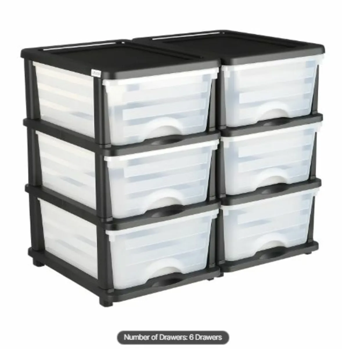Plastic Storage Drawers, 2 Pack Storage Organizer - Image 4