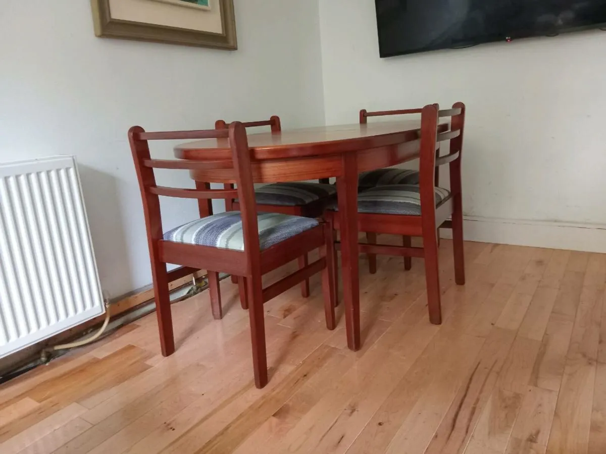 mid century teak dining set restored - Image 3