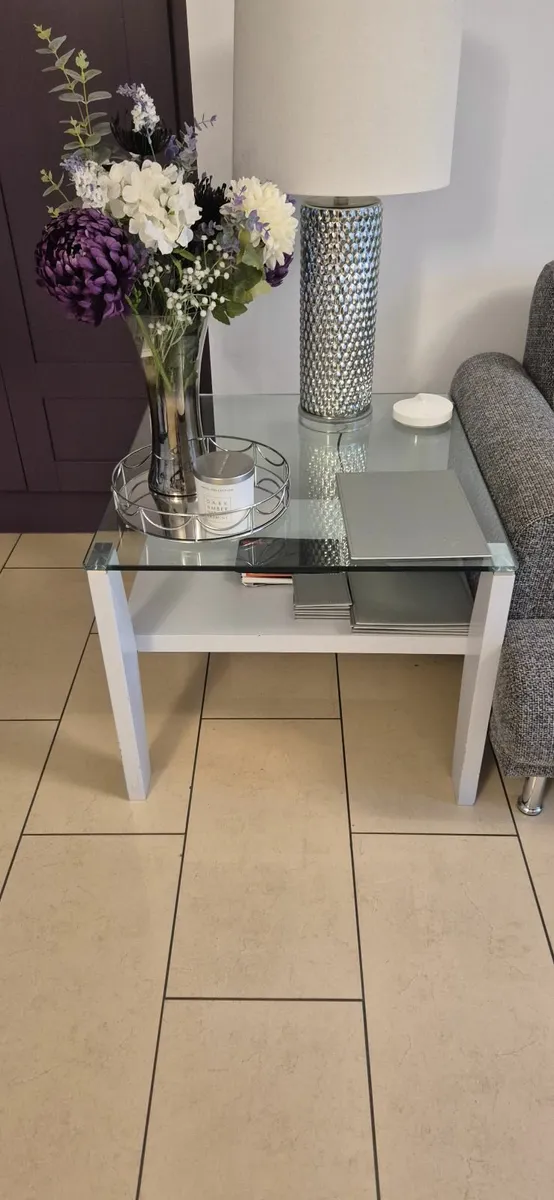 Ex Arnotts Large Glass Side Table - Image 1