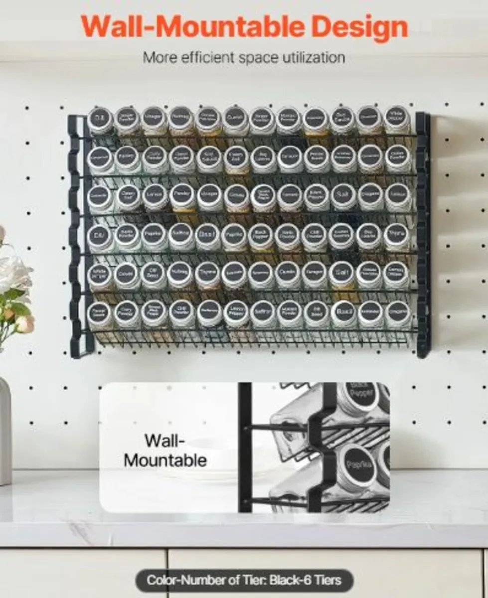 Spice Rack Organizer for Cabinet, with 72 Empty - Image 4