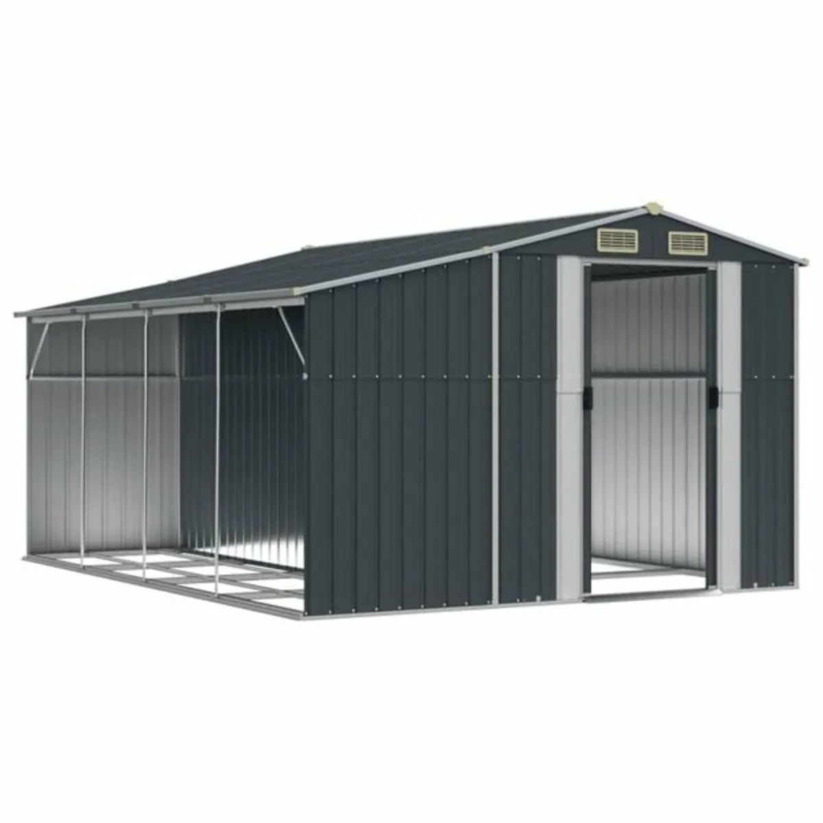 Shed Anthracite 277x365.5x179 cm Galvanised Steel - Image 4