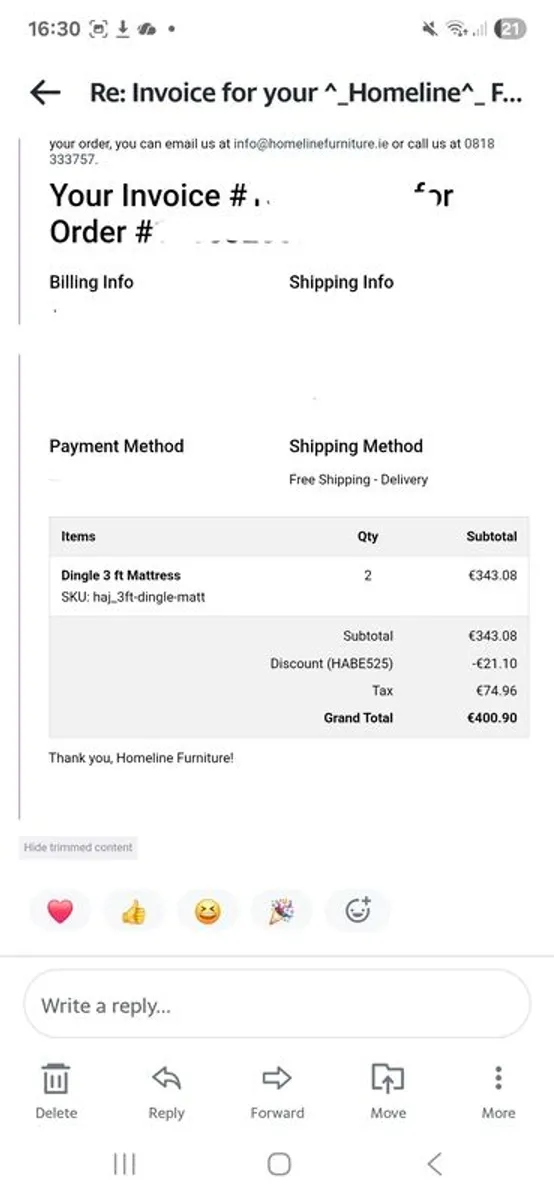 IKEA Malm single bed in white with "Dingle" mattress (brand new condition, 2 available) - Image 3