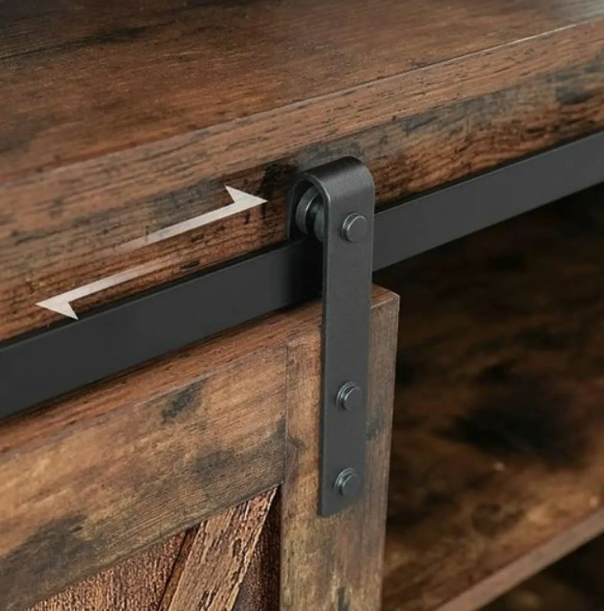NEW TV Unit With Sliding Barn Doors - FREE P&P - Image 3