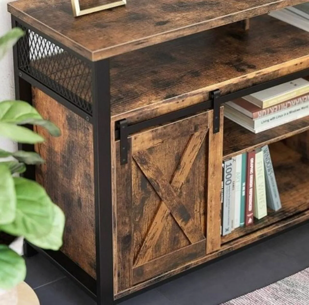 NEW TV Unit With Sliding Barn Doors - FREE P&P - Image 4
