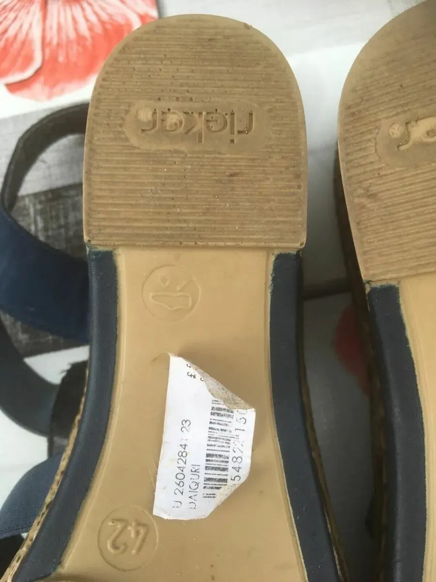 Ladies Rieker Sandals, Size 42, Worn once only - Image 4