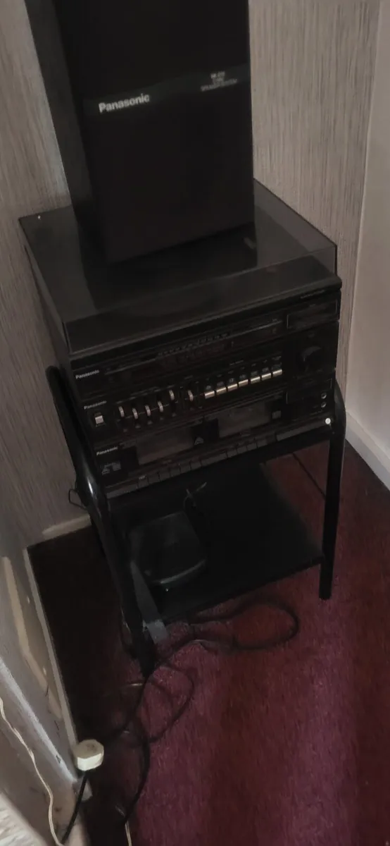 Record player with radio and tape recorder