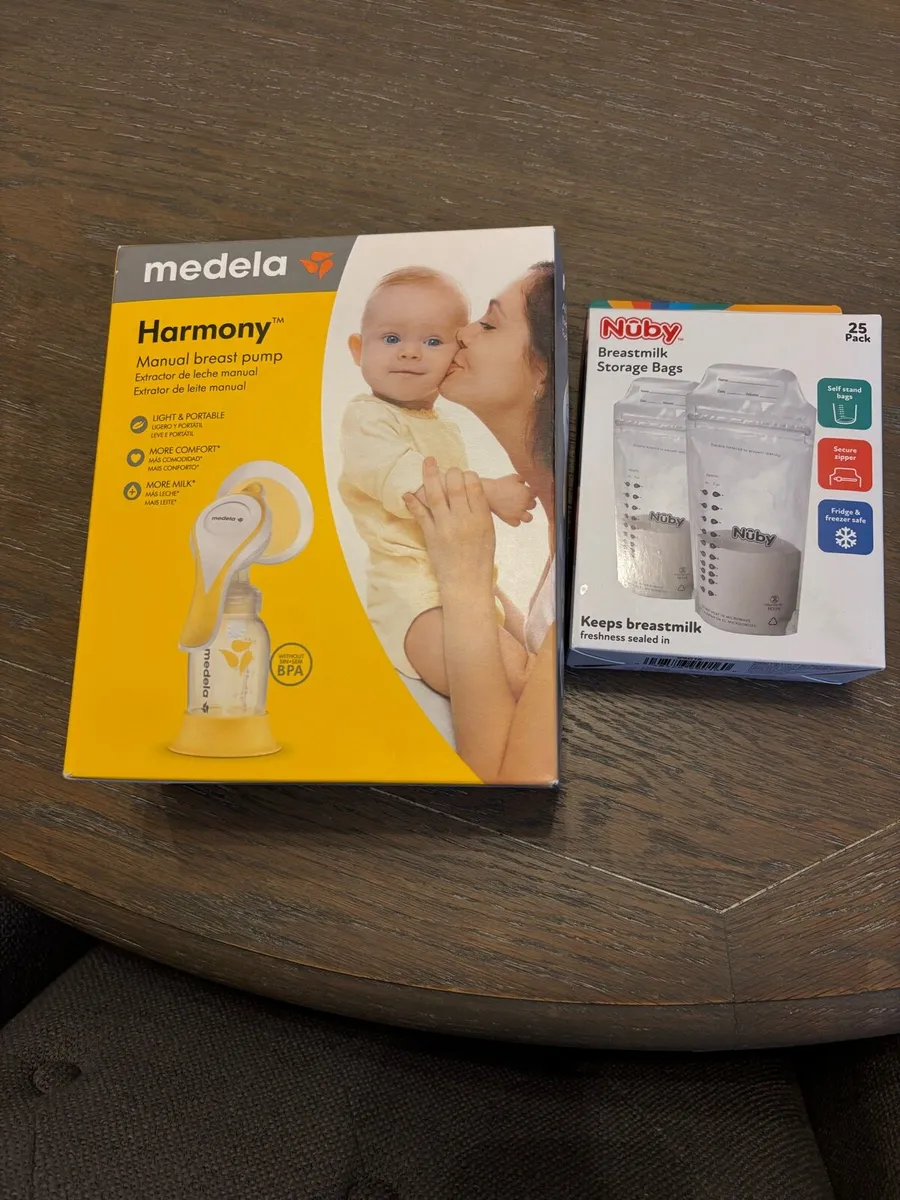 Breast Pump & Storage Bags (Never used) - Image 1