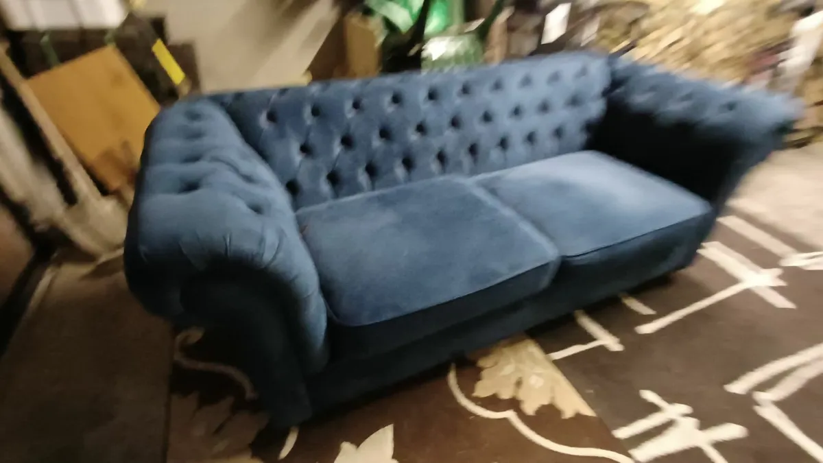 2 seater royal blue couch - Image 3