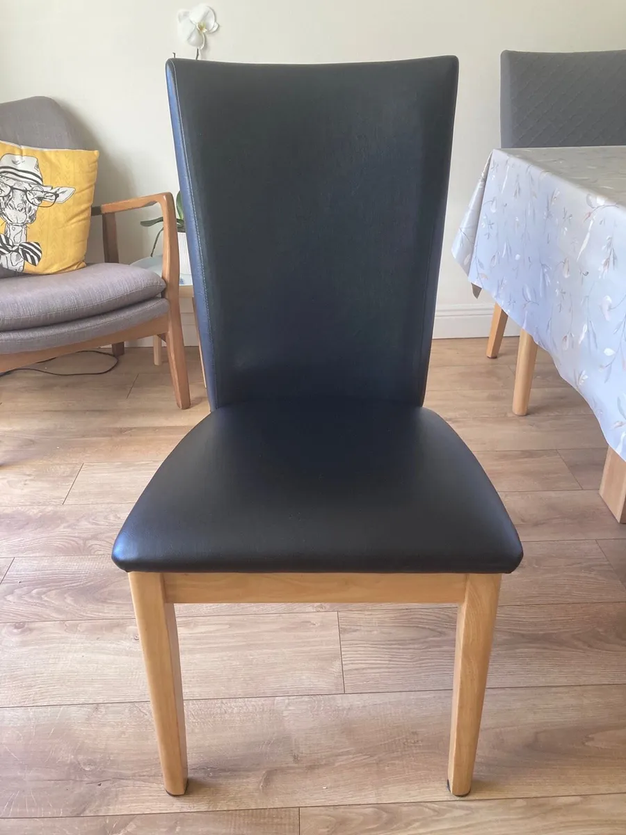 4-6 Leather Chairs - Image 2